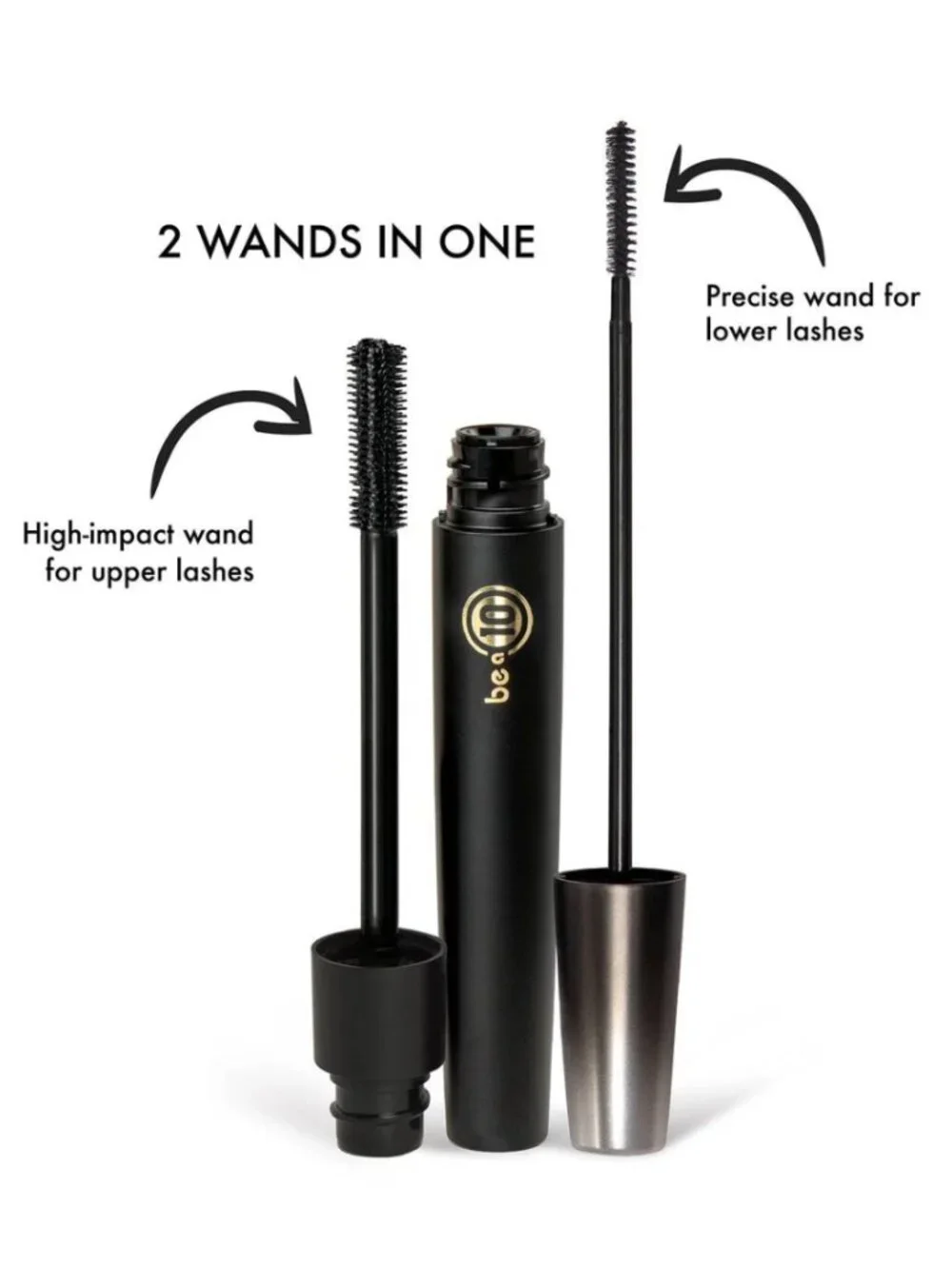 Be a 10 -Be Separate Mascara - Black- NIB-Sealed